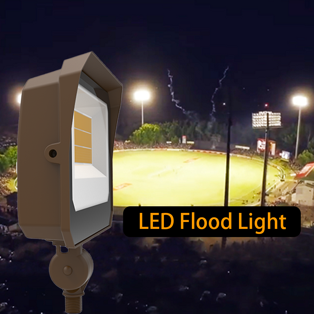 LED Flood Lights LED Flood Light With Knuckle Mount - 3 Selectable Wattages Up To 35W - 3 CCT Selectable - 4,550 Lumens Max - 100W MH Equal