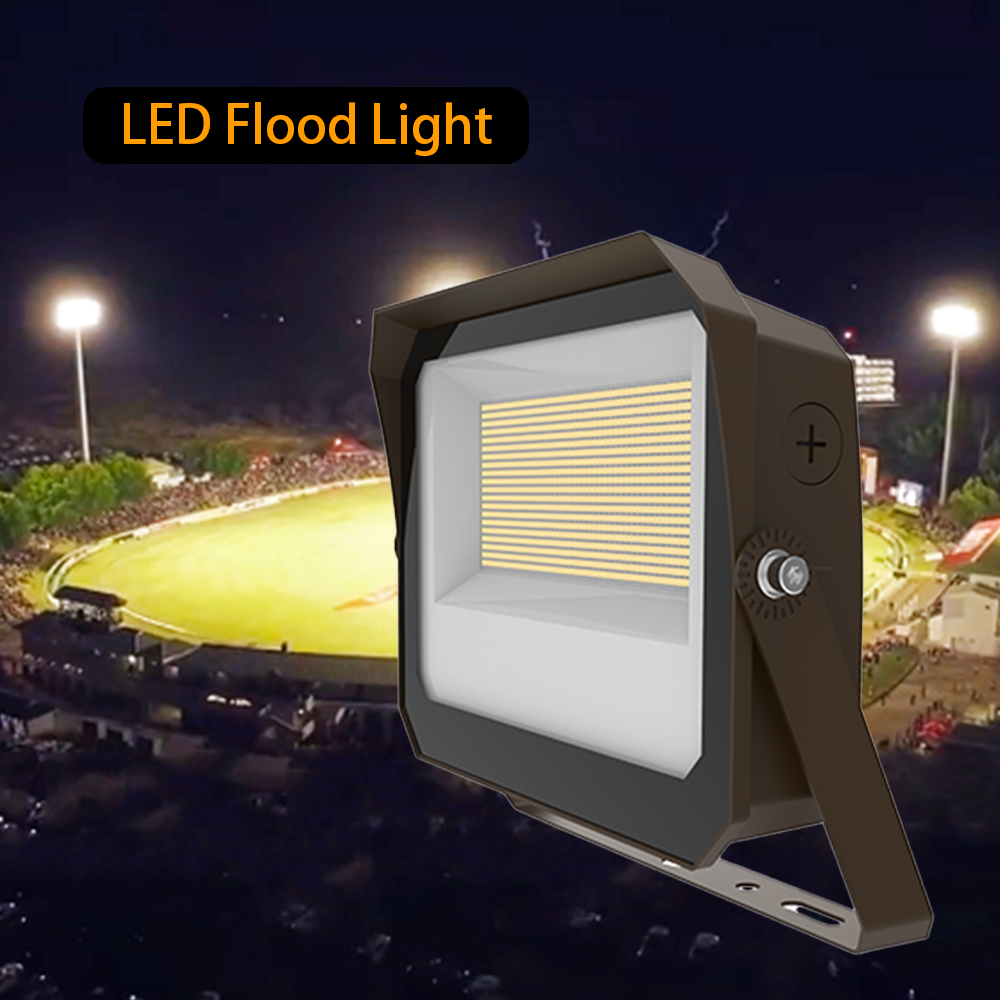 LED Flood Lights LED Flood Light With Yoke Mount - 3 Selectable Wattages Up To 150W - 3 CCT Selectable - 19,500 Lumens Max - 600W MH Equal