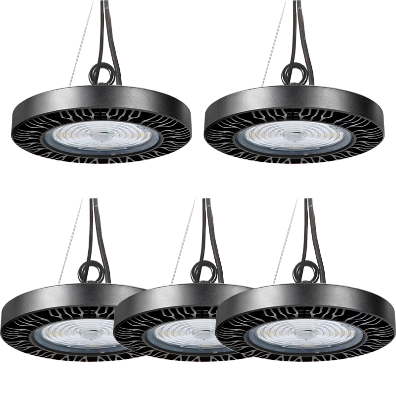 UFO LED High Bay Light - 100W - 20,000 Lumens - 200LM/W - 5000K - 300W MH Equal（5pack））