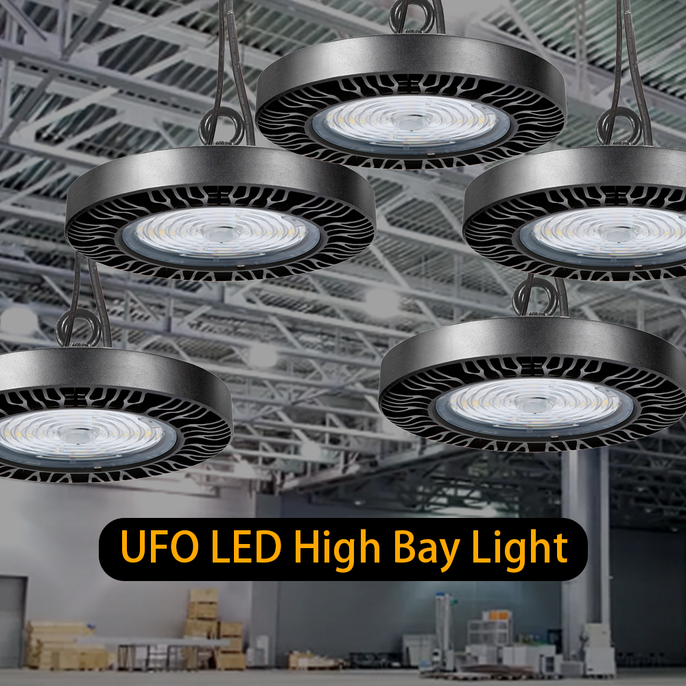 UFO LED High Bay Light - 150W - 24,000 Lumens - 160LM/W - 5000K - 400W MH Equal（5pack））