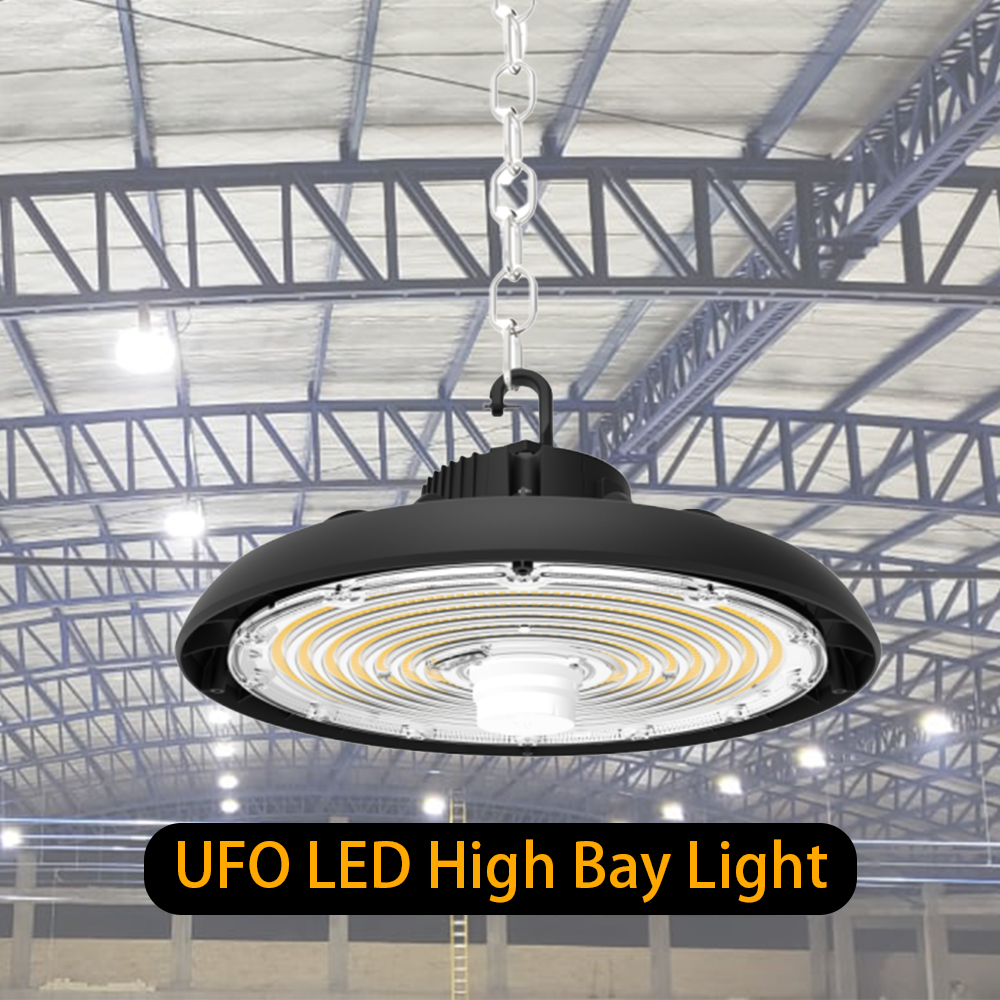 UFO LED High Bay Light - 3 Selectable Wattages Up To 240W - 3 CCT Selectable - 36,000 Lumens Max - 1,000W MH Equal