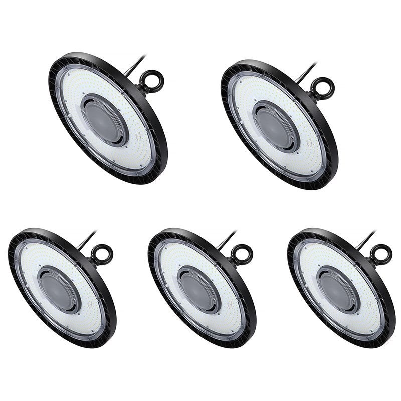 UFO LED High Bay Light - 100W - 14,000 Lumens - 140LM/W - 5000K - 300W MH Equal（5Pack））